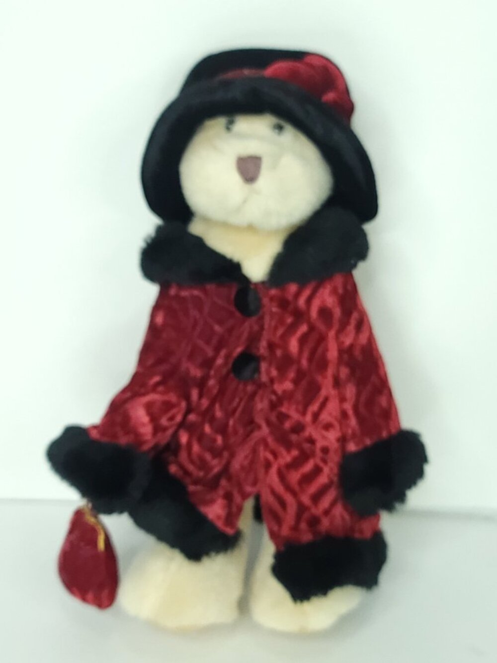 Russ Katarina Brown Bear Plush Victorian Dark Red Black Dress Stuffed Animal